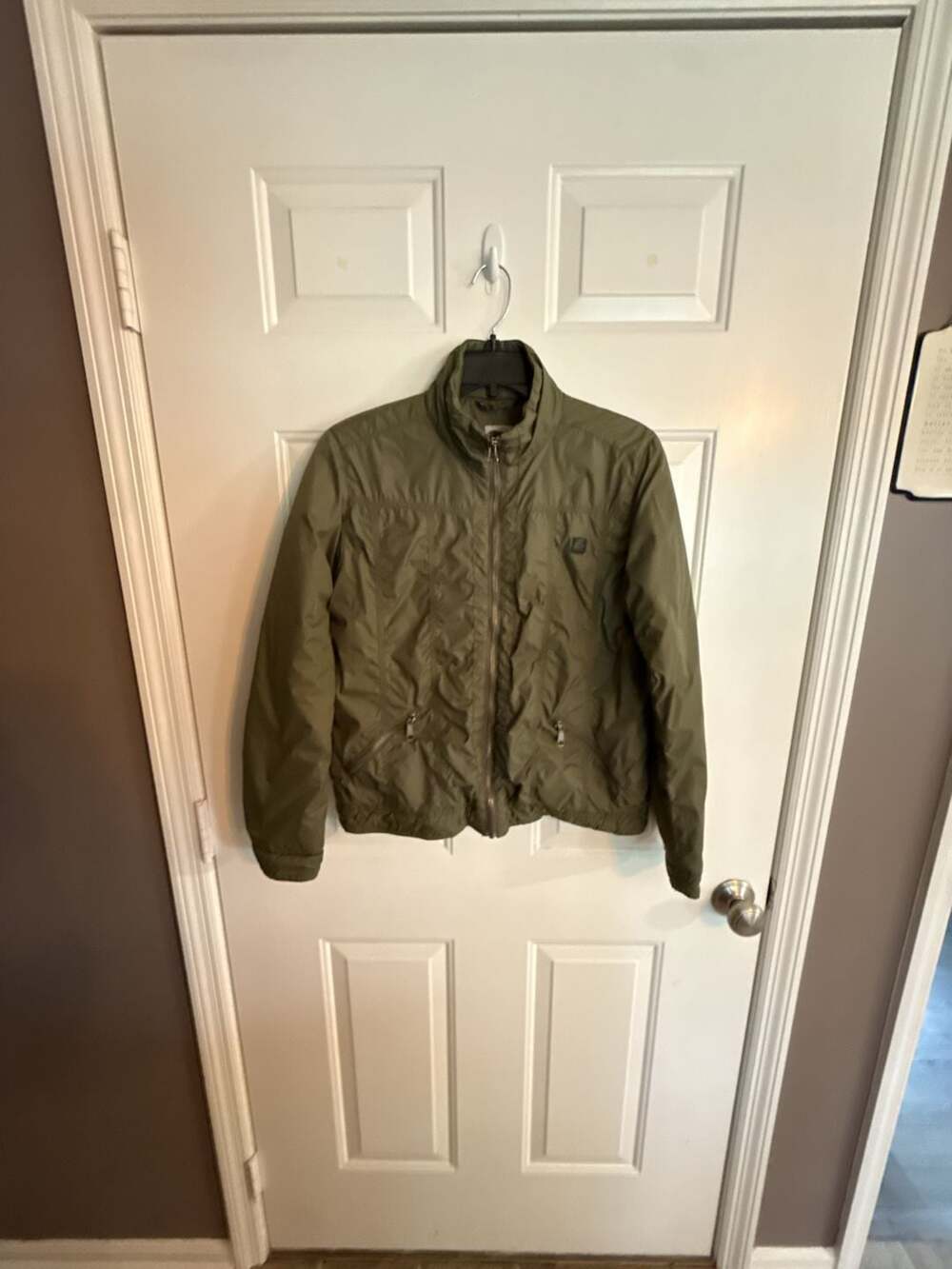 Carhartt Jacket WJ021 Size Regular M Green Nylon Full Zip Women